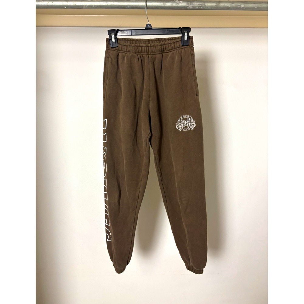 SHE Darc Sport Brown Sweatpants Womens S Wolves Club Graphic Joggers 199/500